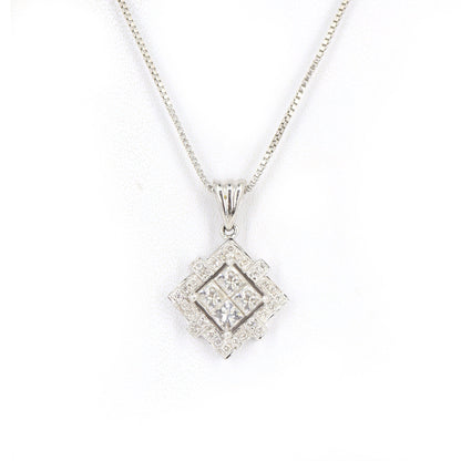 Princess Cut Pendant Gold
