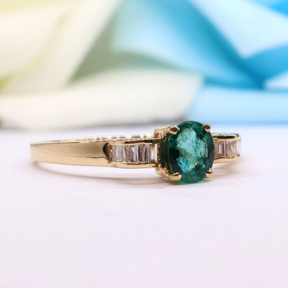 Emerald Ring 14K Gold