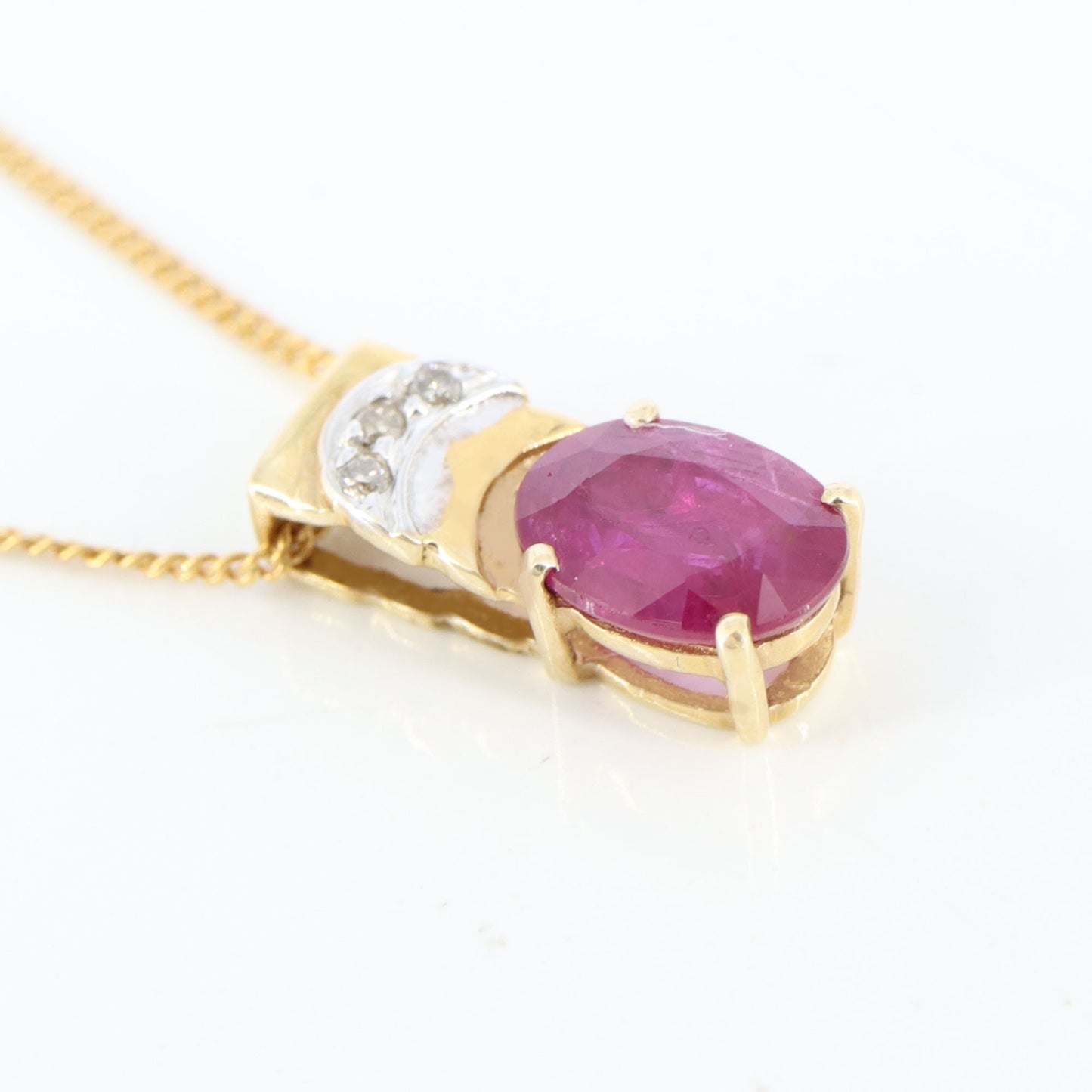 Ruby Pendant 14K Gold