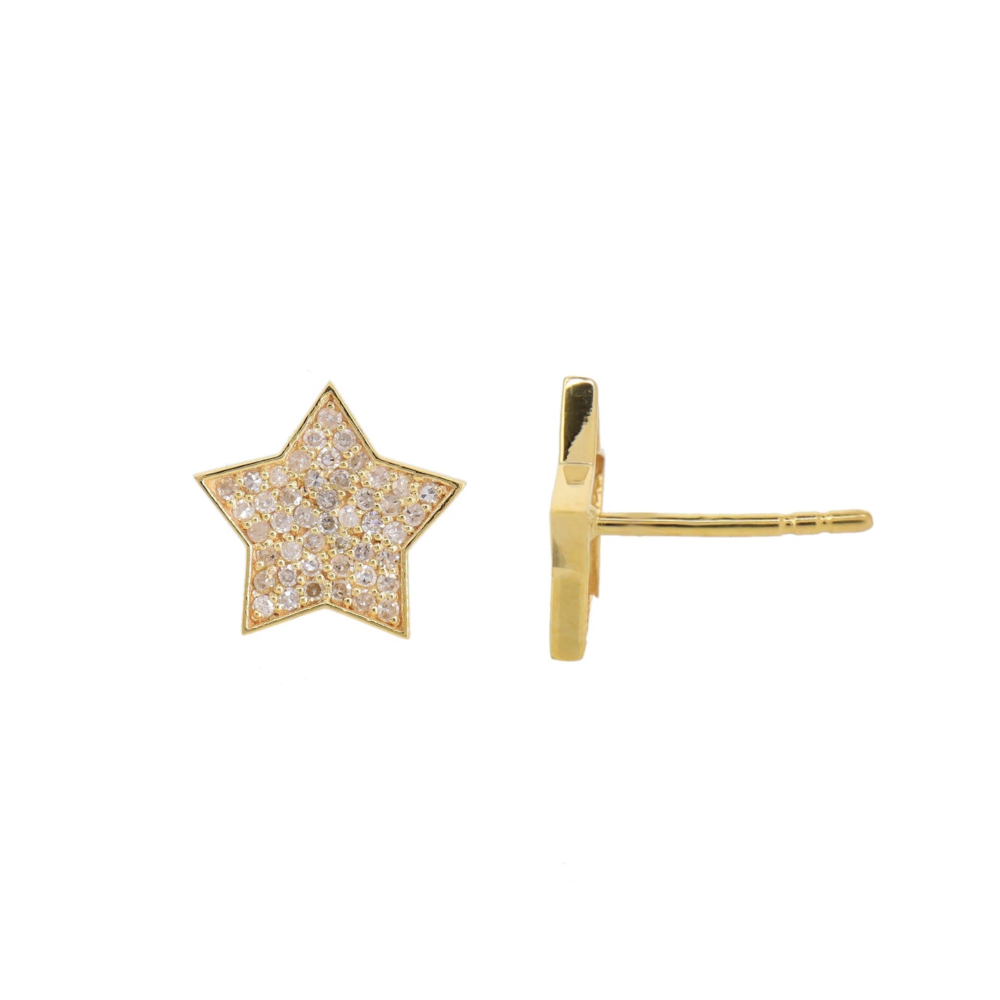 Star Studs Earring 14K Gold