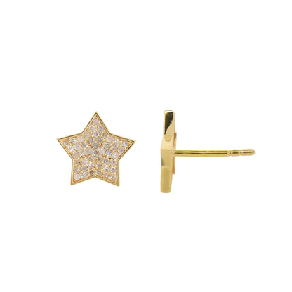 Star Studs Earring 14K Gold