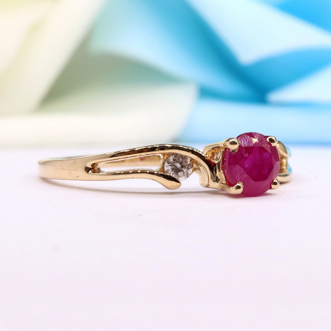 Yellow Beautiful Handcrafted Ring 14K Gold