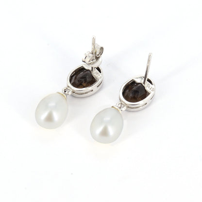 Smoky Quartz Earring Gold