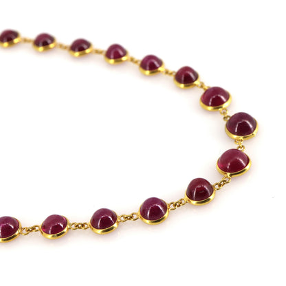 Ruby Necklace 18K Gold