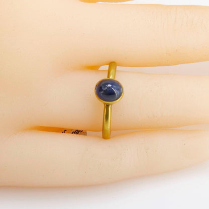 Elegant Royal[Deep Blue Color] Sapphire Ring 18K Gold