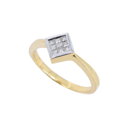 Princess Cut Ring 18K Gold