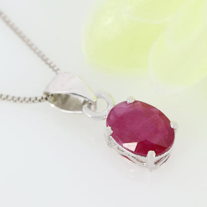 Ruby Pendant Silver