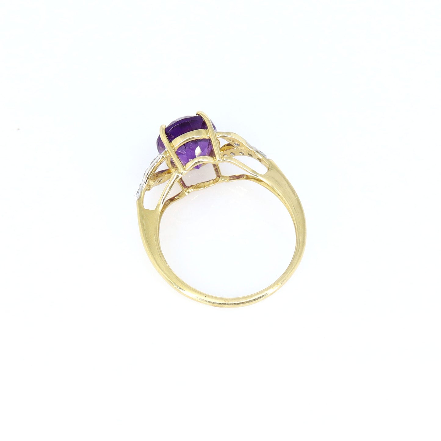 Amethyst Engagement Ring 14K Gold