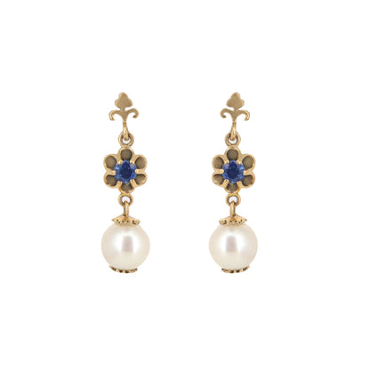 Gemstone Dangling Earring Gold