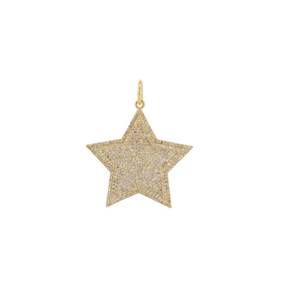 Star Shape Charm Pendant 14K Gold