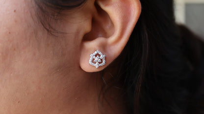 White Studs 0.64 Earring 18K Gold