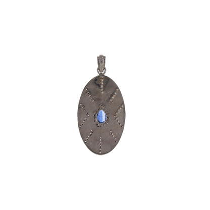 Blue Color Stone Pendant Gold