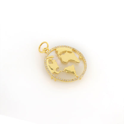 Earth Charm Pendant 14K Gold