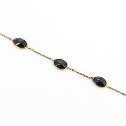 Yellow Black Star Bracelet 14K Gold