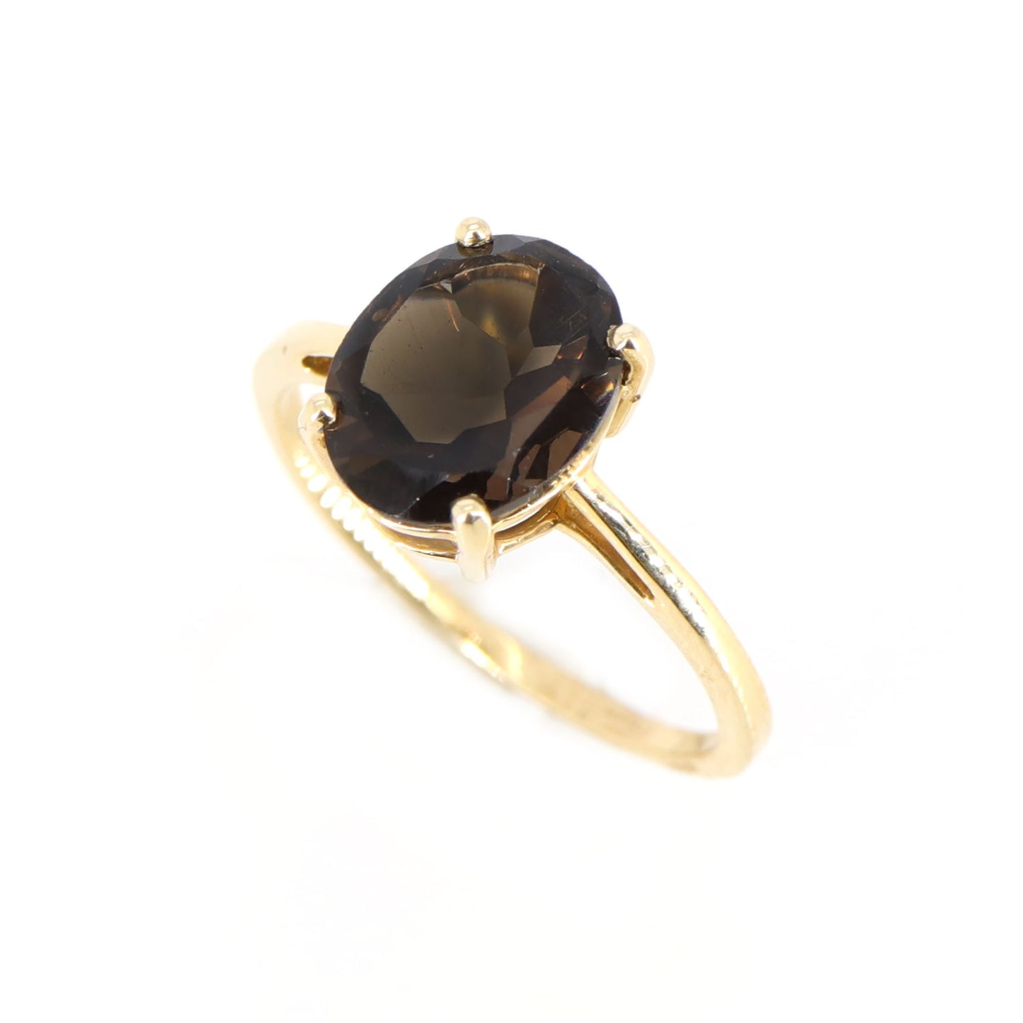 Faceted Smoky Quartz Studs Or Necklace 14K Gold