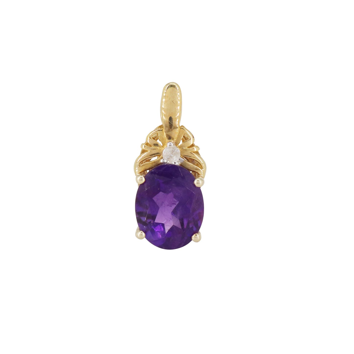 Amethyst Yellow Handmade Jewellery & Gemstone Pendant 14K Gold