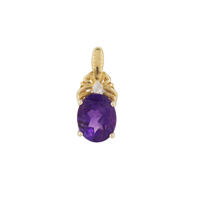 Amethyst Yellow Handmade Jewellery & Gemstone Pendant 14K Gold