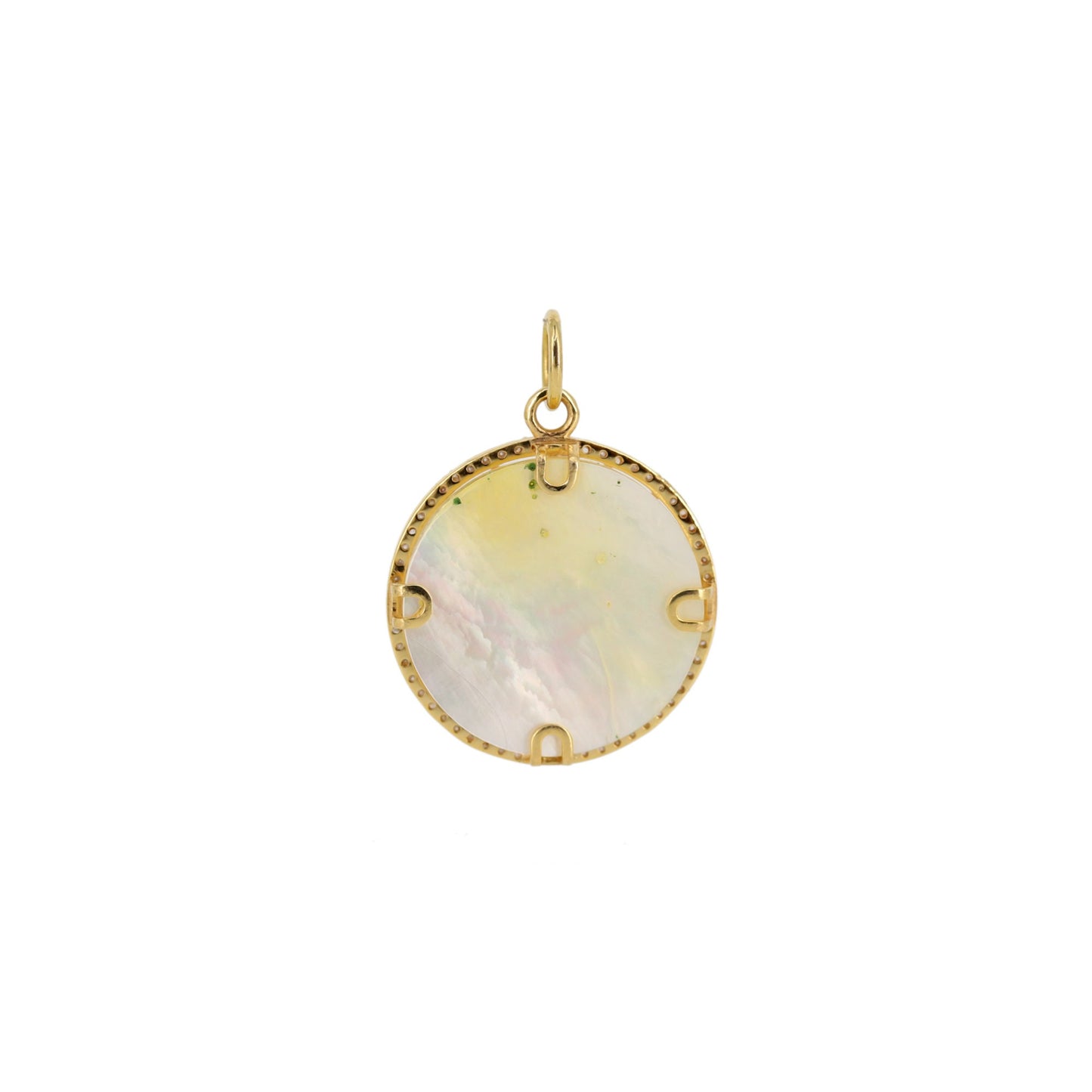 Coin Medallion Evil Eye Pendant Gold