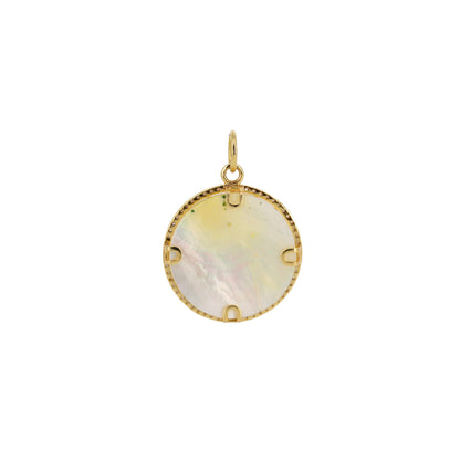 Coin Medallion Evil Eye Pendant Gold