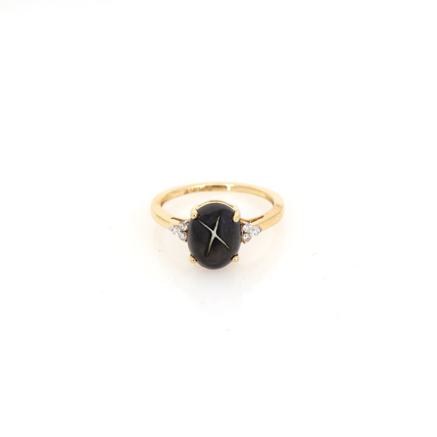 Black Star Ring 14K Gold
