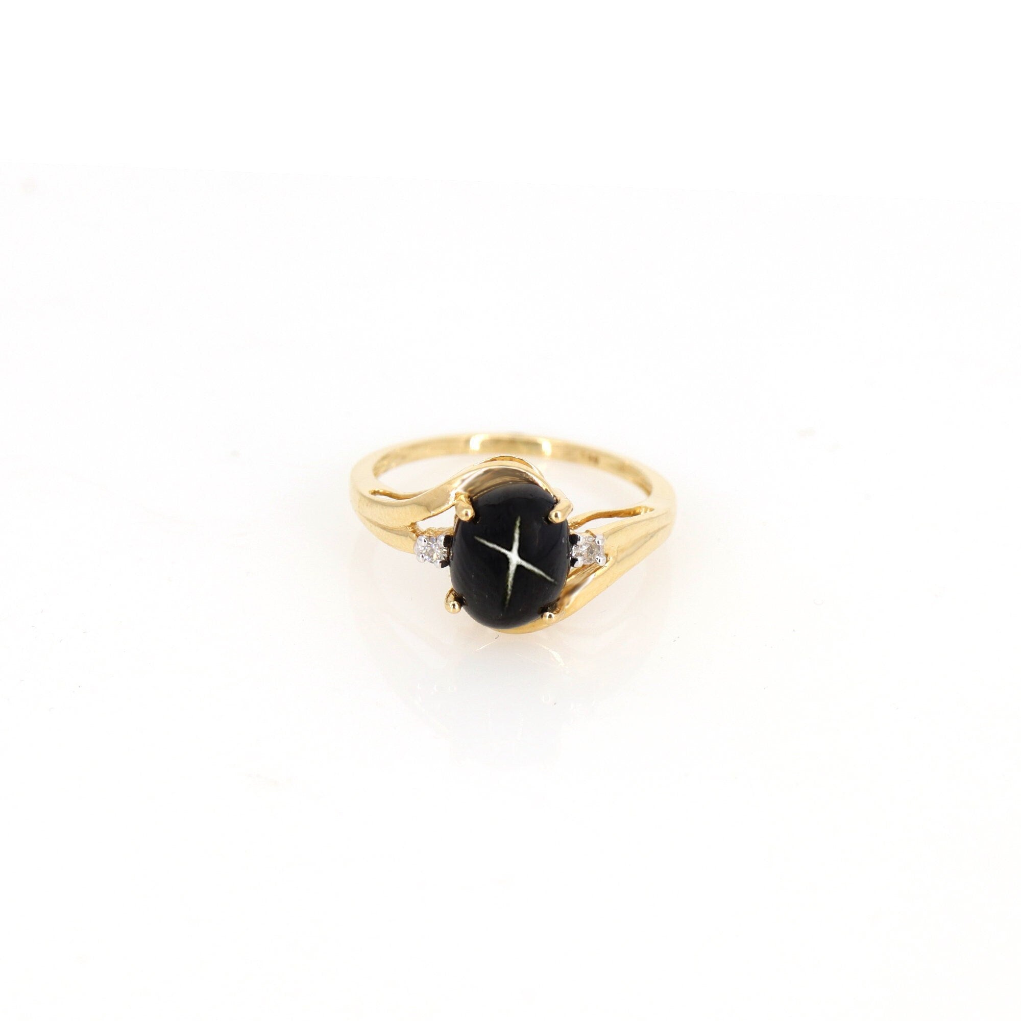 Black Star Ring 14K Gold