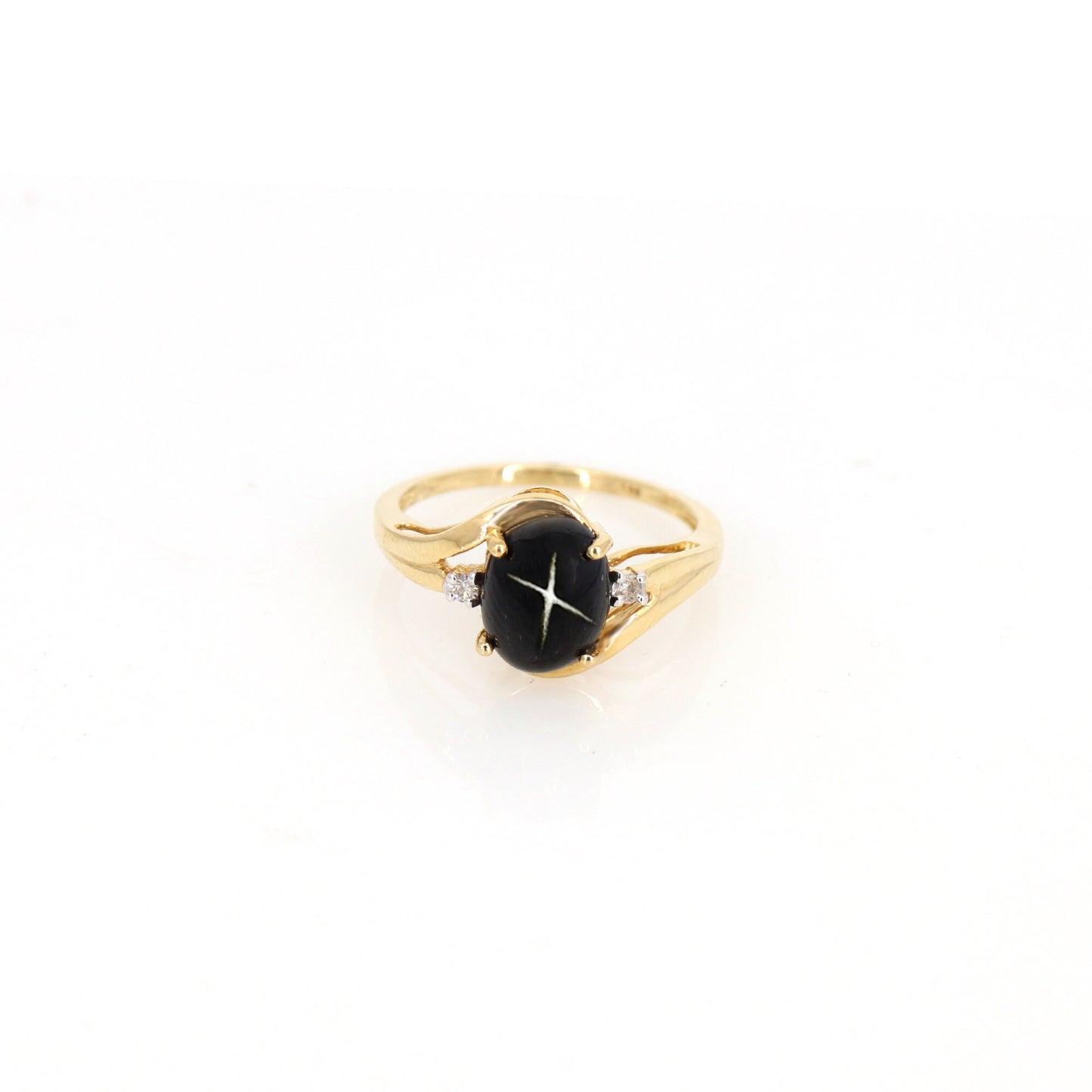 Black Star Ring 14K Gold