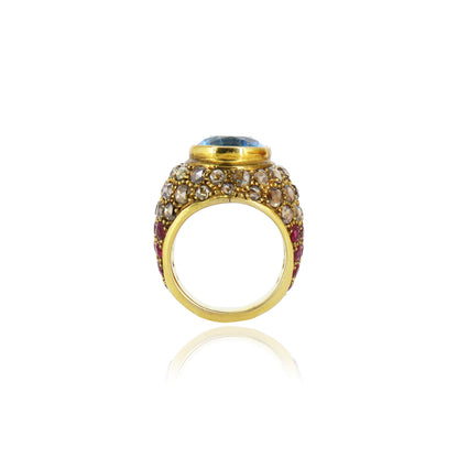 Stunning Victorian Antique Yellow Ring 18K Gold