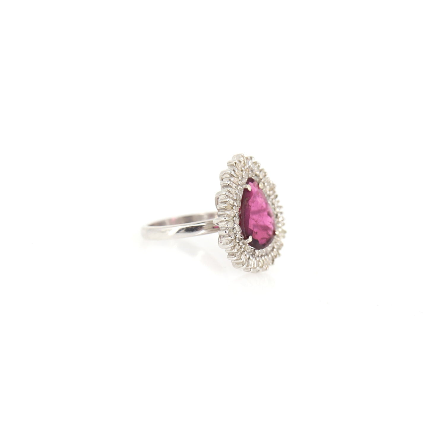 Rubellite Ring Silver