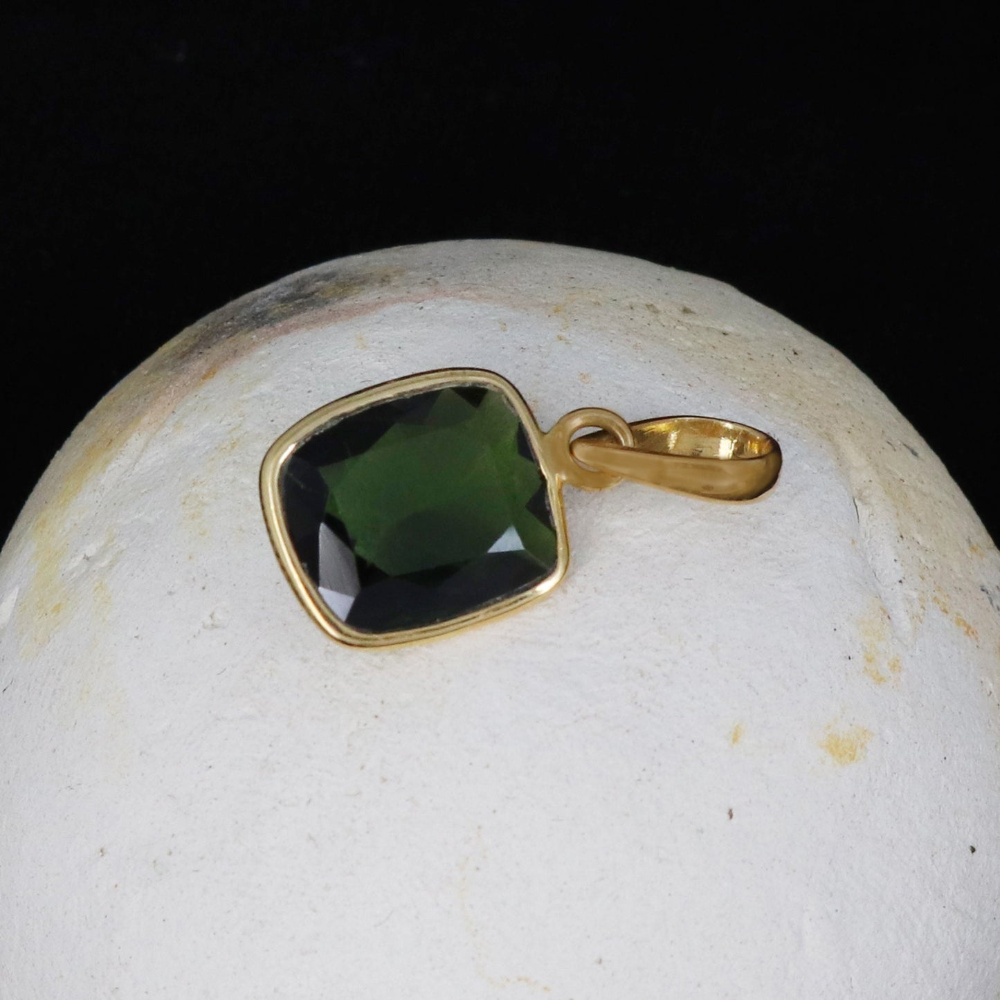 Green Tourmaline Necklace 14K Gold