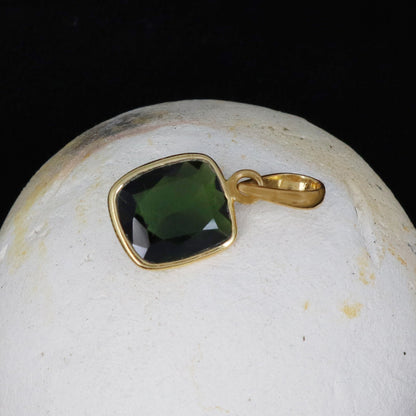 Green Tourmaline Necklace 14K Gold