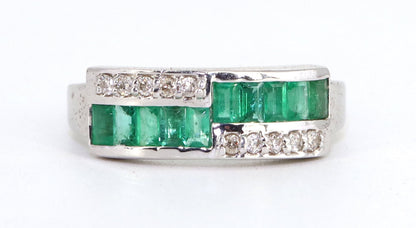 Emerald Ring Silver