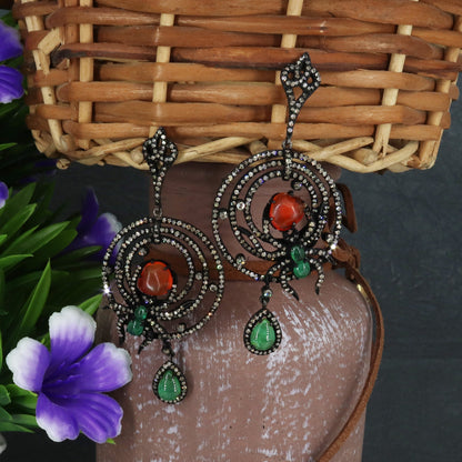 Opal & Emerald Earring