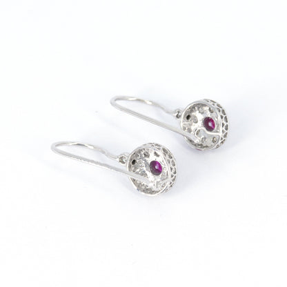 9K White Earring Gold