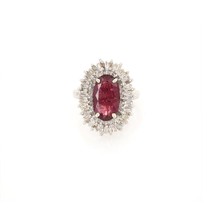 Rubellite Ring Silver
