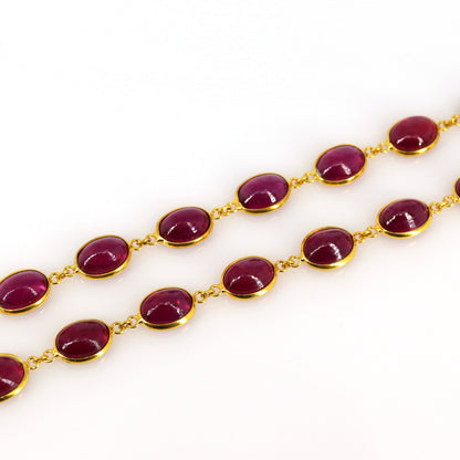 Ruby Necklace 18K Gold