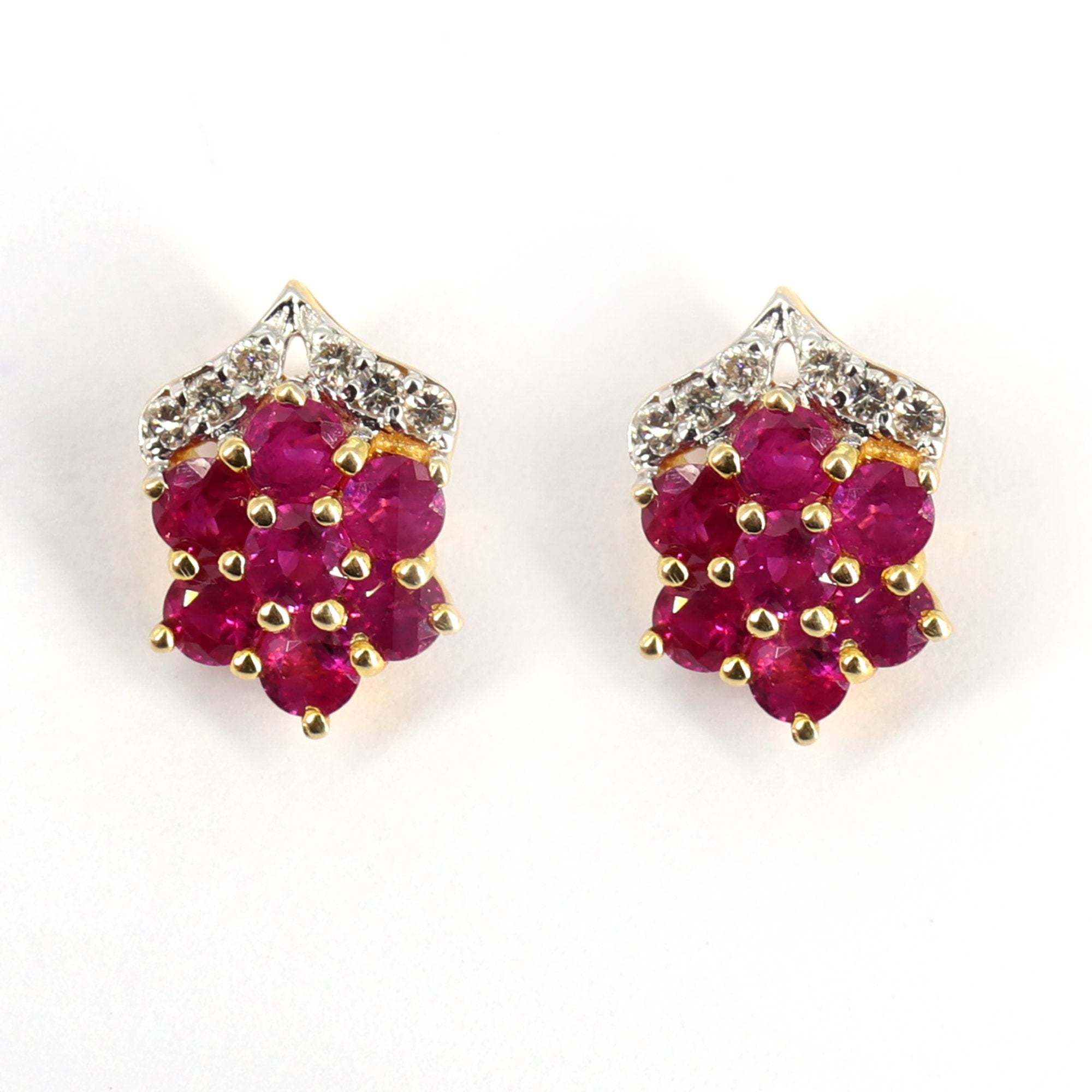 Ruby Stud Earring 14K Gold
