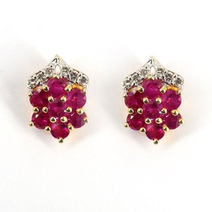 Ruby Stud Earring 14K Gold