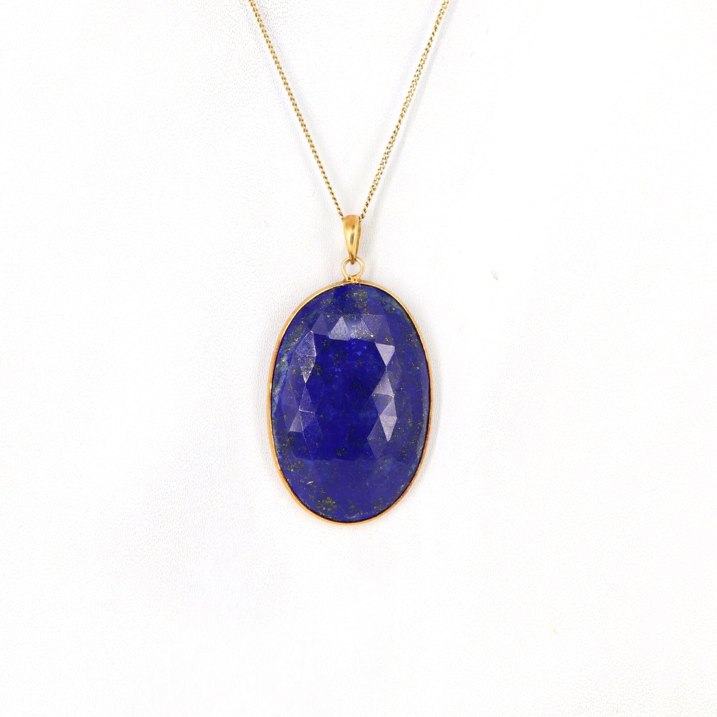 Lapis Lazuli Pendant 14K Gold