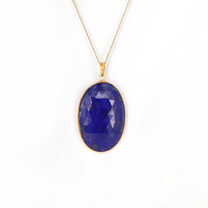 Lapis Lazuli Pendant 14K Gold