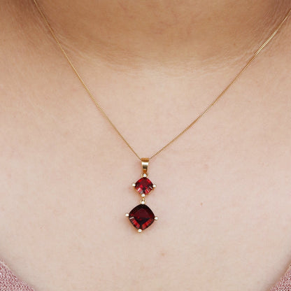 Yellow Garnet Pendant 18K Gold