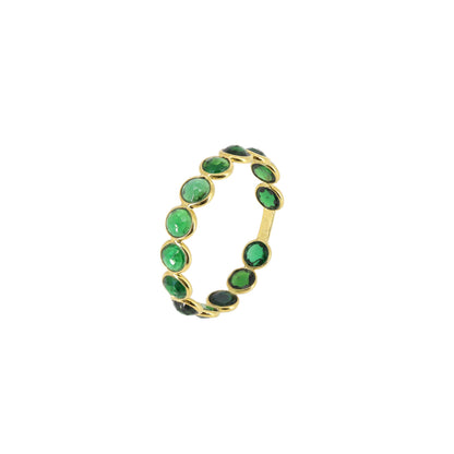 Chrome Tourmaline Ring 18K Gold