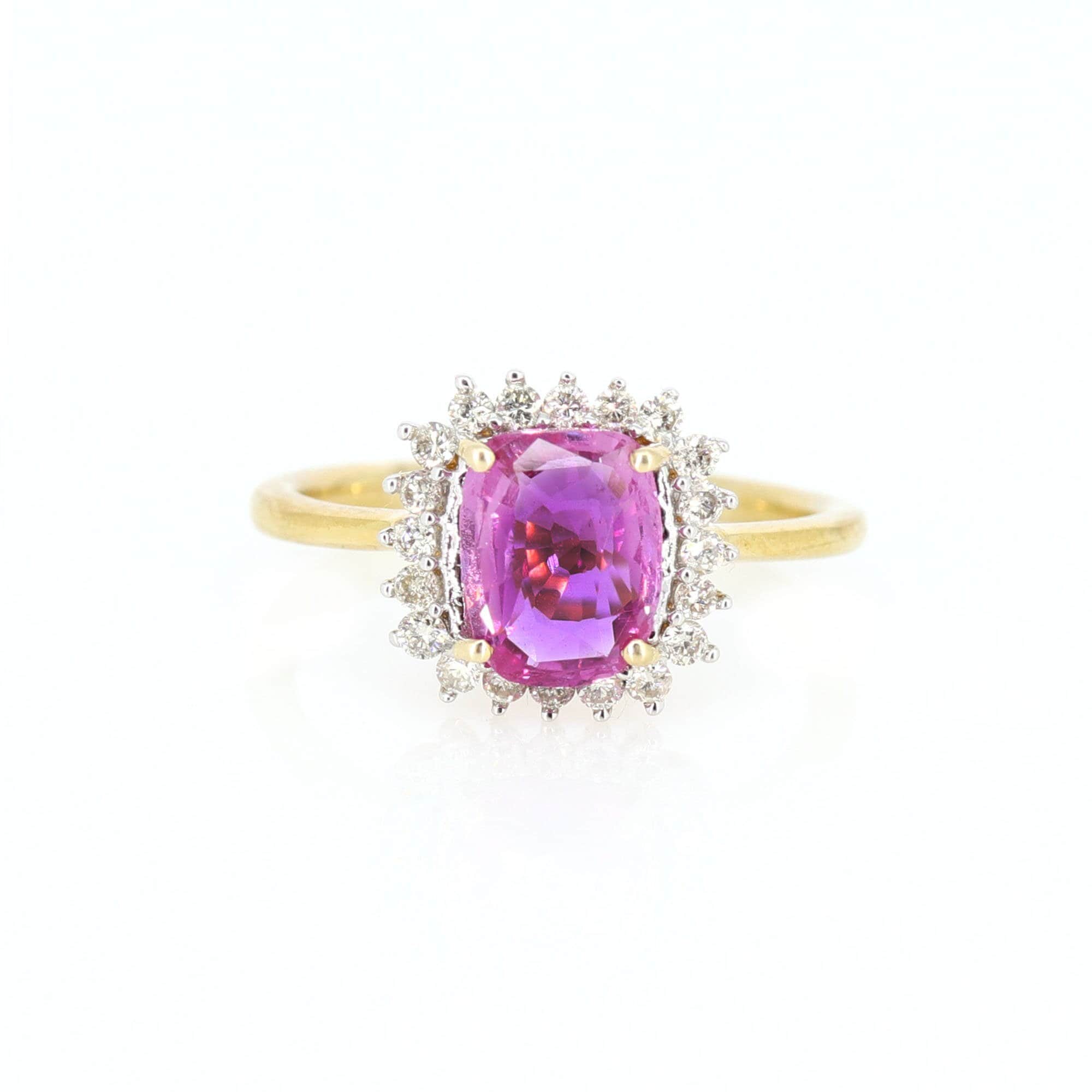 Pink Sapphire Ring 14K Gold