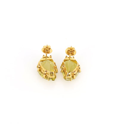 Yellow Lemon Topaz Statement Earring 18K Gold