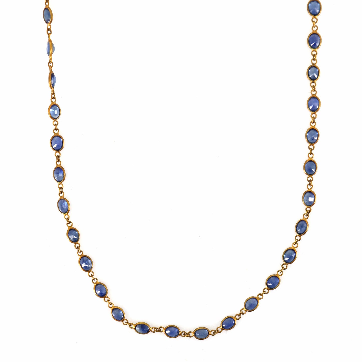 Yellow Gemstone Necklace 18K Gold