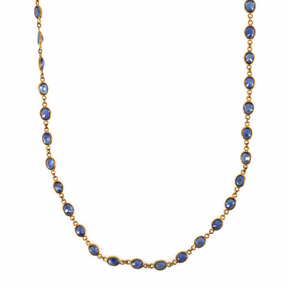 Yellow Gemstone Necklace 18K Gold