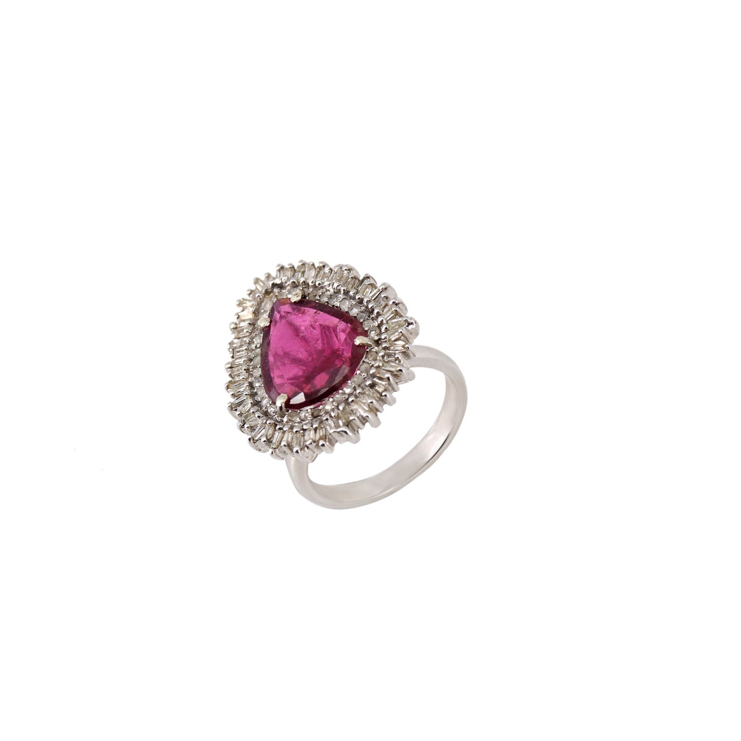 Rubellite Ring Silver