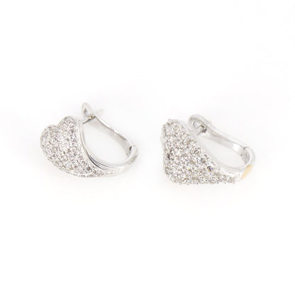 White Stud Earring 18K Gold