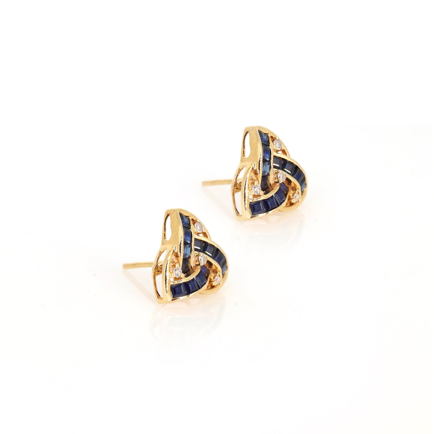 Blue Sapphire Earring 14K Gold