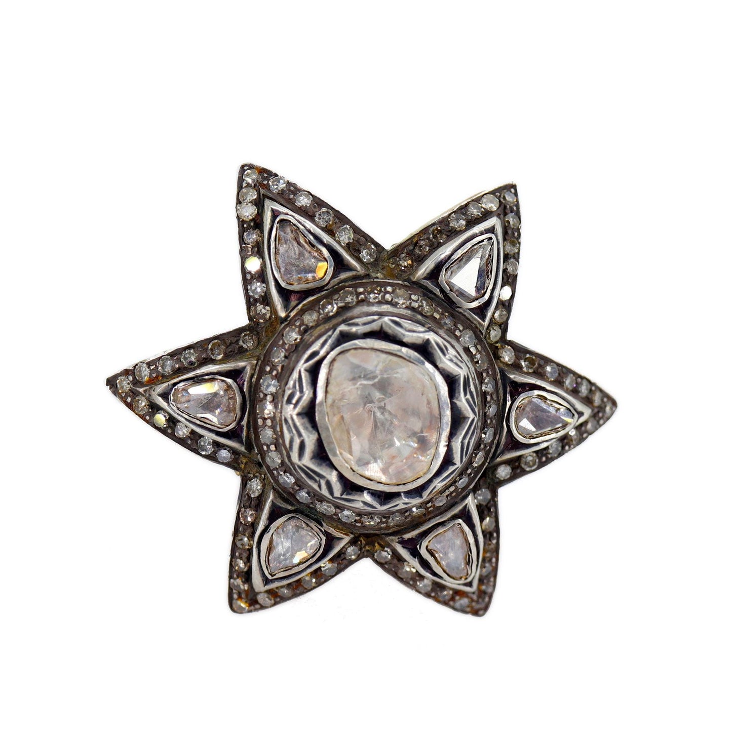 Starlight Elegance Handmade Antique Style Jewerly Ring Gold