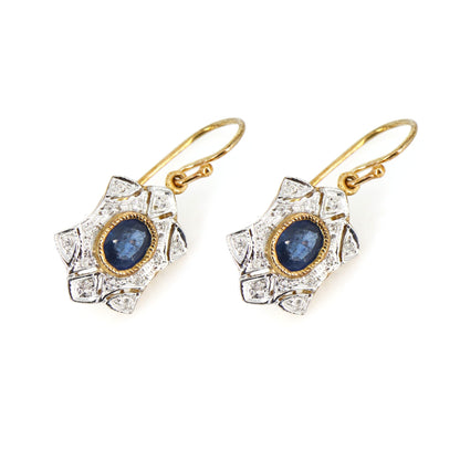 Blue Sapphire Earring Gold
